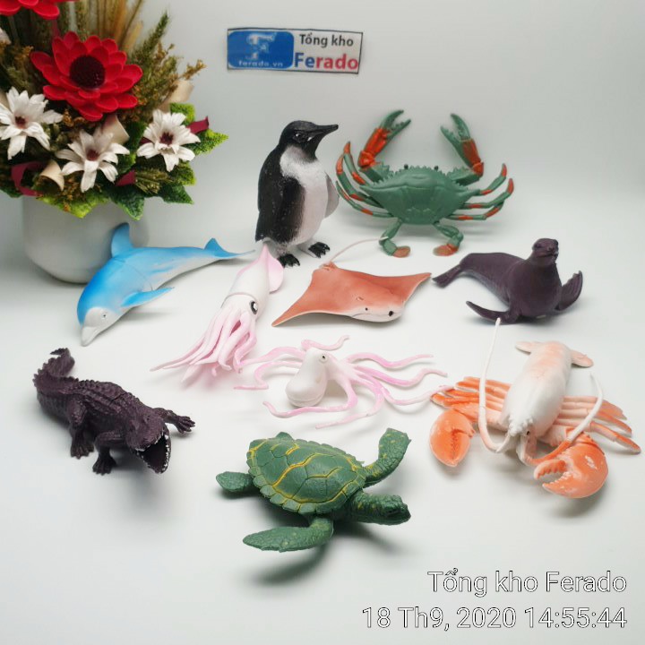 Bộ 10 mô hình đồ chơi động vật biển cho trẻ em